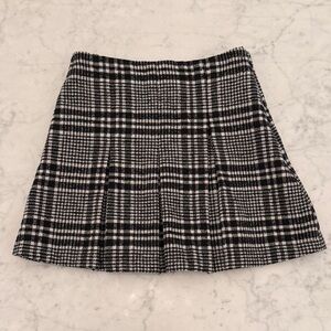 Next Black and White Plaid Skirt